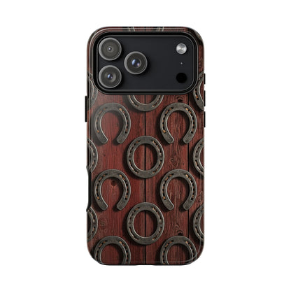 Rustic Horseshoe Western Phone Case – Cowboy Country Ranch Tough Case