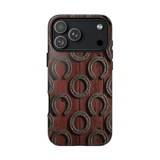 Rustic Horseshoe Western Phone Case – Cowboy Country Ranch Tough Case