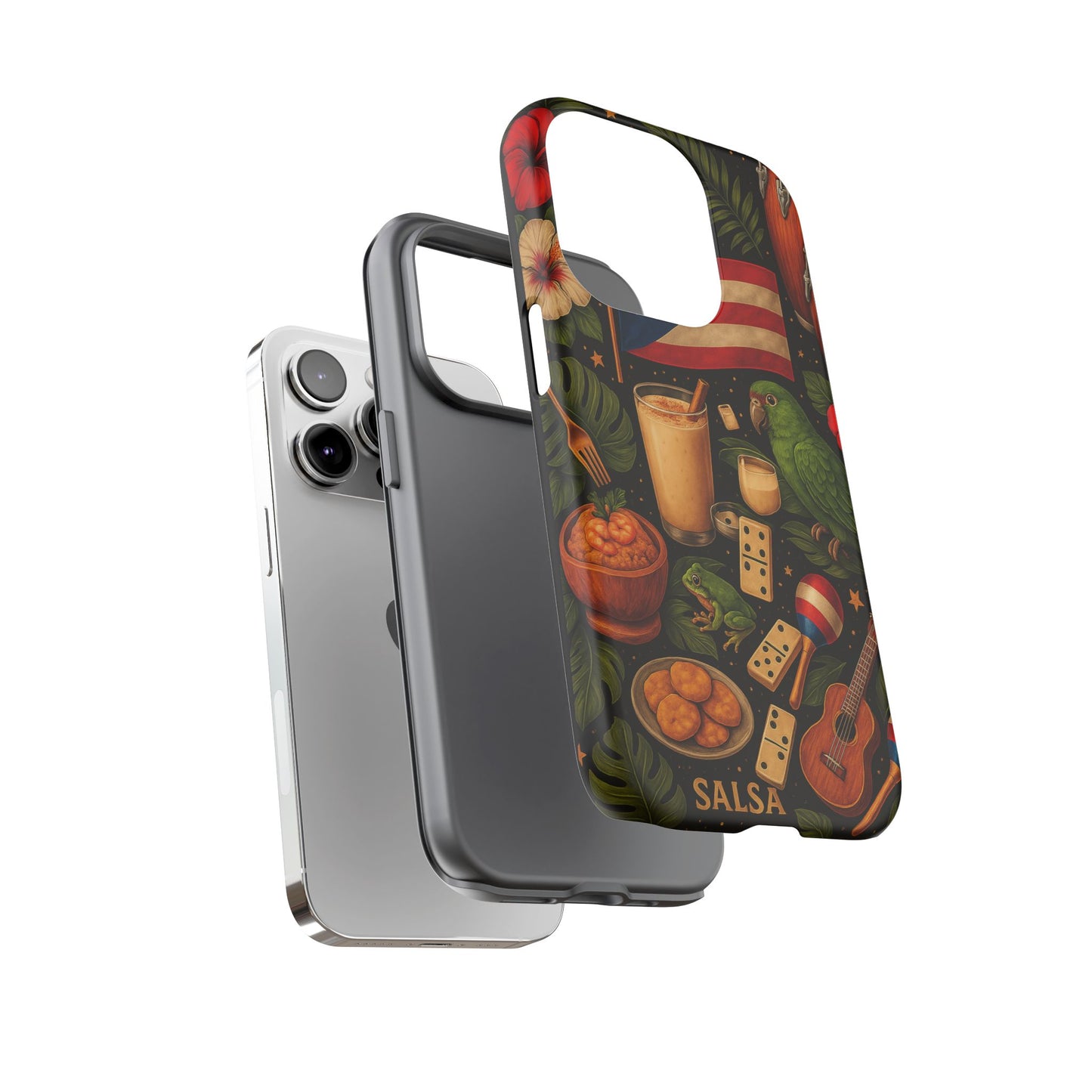 Puerto Rican Culture Phone Case | Boricua Icons Caribbean Aesthetic Tough Protective Case