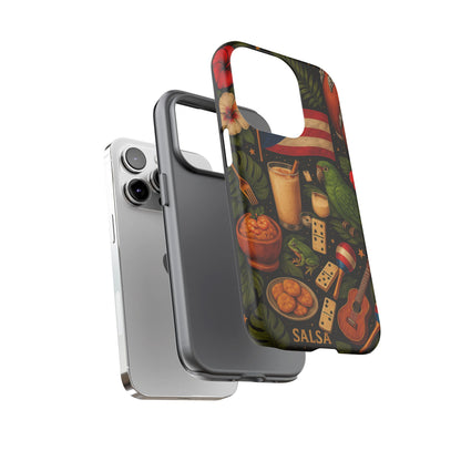 Puerto Rican Culture Phone Case | Boricua Icons Caribbean Aesthetic Tough Protective Case