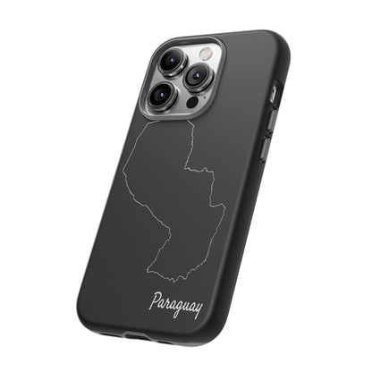 Paraguay Outline Phone Case – Minimal Country Map Tough Case (iPhone, Samsung, Pixel)