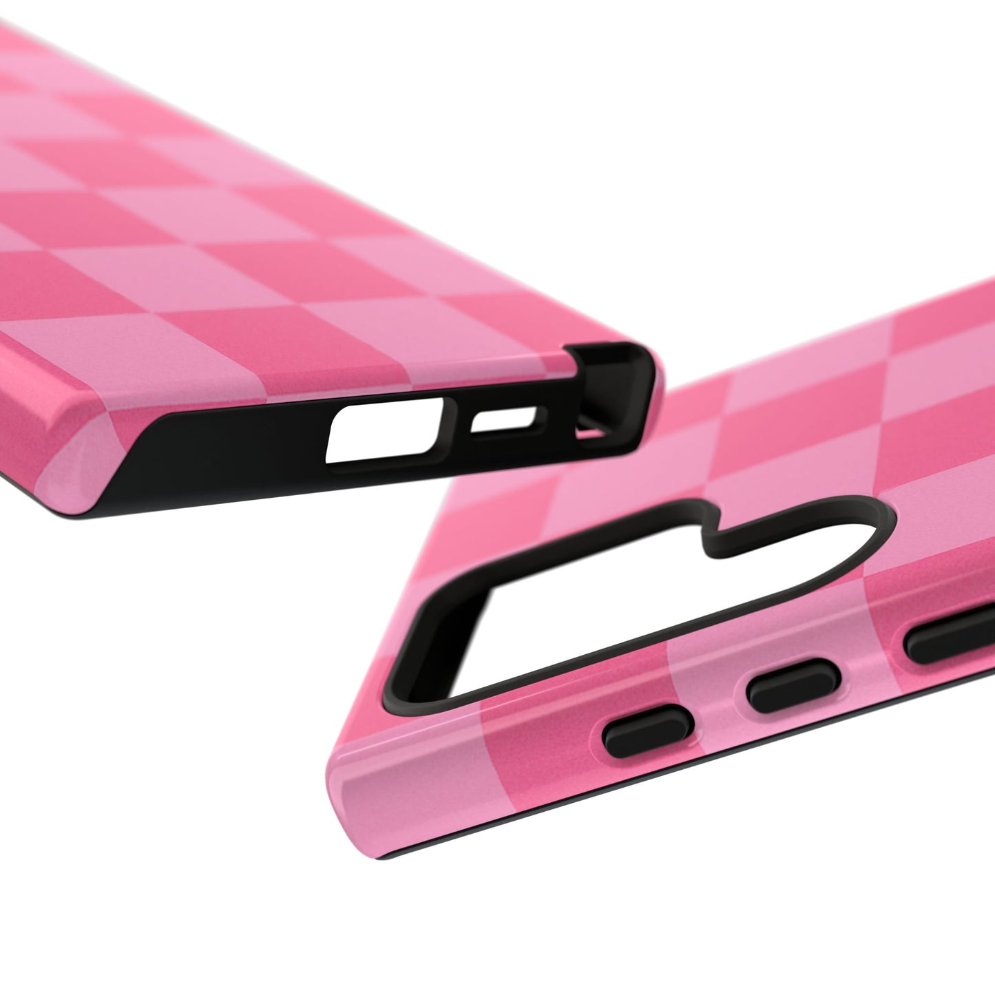Pink Checkerboard Phone Case | Cute Aesthetic Checkered iPhone & Samsung Tough Case