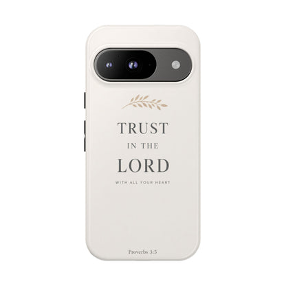 Proverbs 3:5 Christian Phone Case Trust in the Lord Minimalist Faith Cover