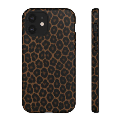 Brown Leopard Print Phone Case | Classic Animal Print Aesthetic Tough Protective Case