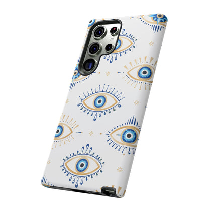 Blue Evil Eye Phone Case – Protective Slim Shockproof Cover for Iphone, Samsung Galaxy and Pixel
