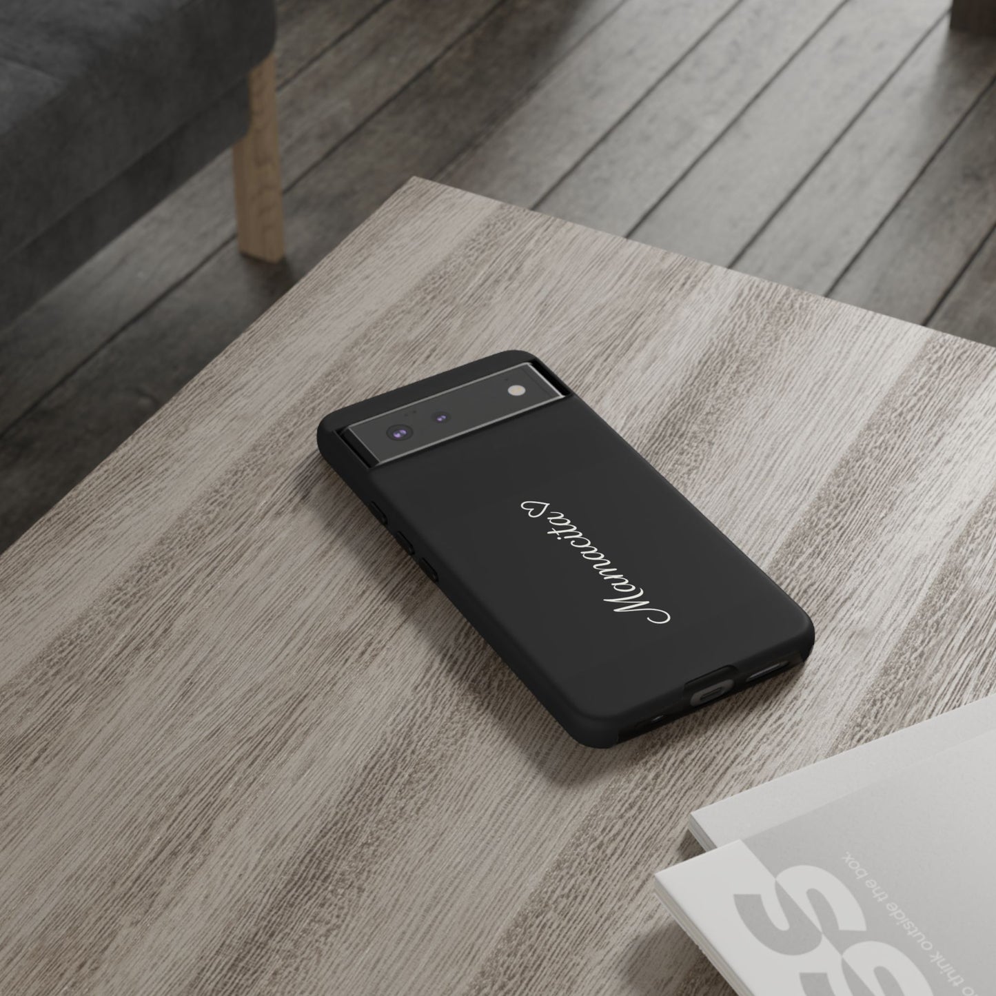 Mamacita Script Phone Case | Minimal Black Tough Case | Sleek Aesthetic Cover