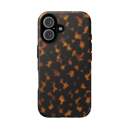 Tortoiseshell Pattern Tough Phone Case | Classic Leopard-Style Protective Cover