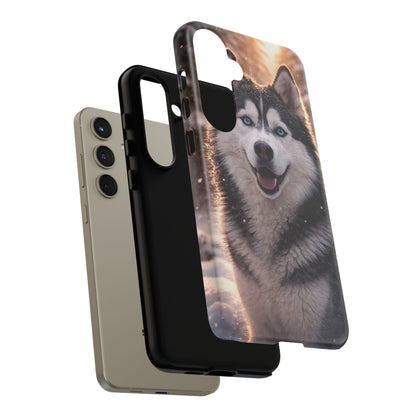 Siberian Husky Tough Phone Case | Blue Eyes Dog Cover Protective iPhone Case