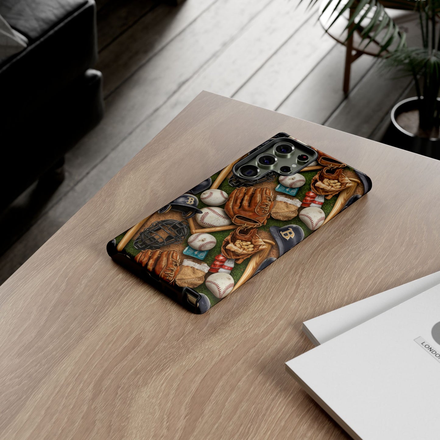 Baseball Gear Collage Phone Case – Vintage Baseball Equipment Sports Tough Case