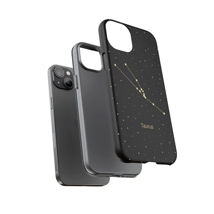 Taurus Zodiac Constellation Phone Case – Luxe Gold Celestial Cover