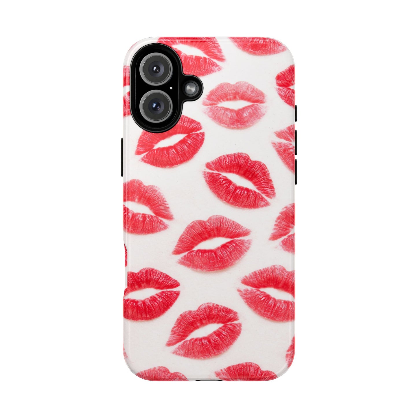 Red Lipstick Kiss Phone Case – Sexy Lip Print Pattern Tough Protective Cover