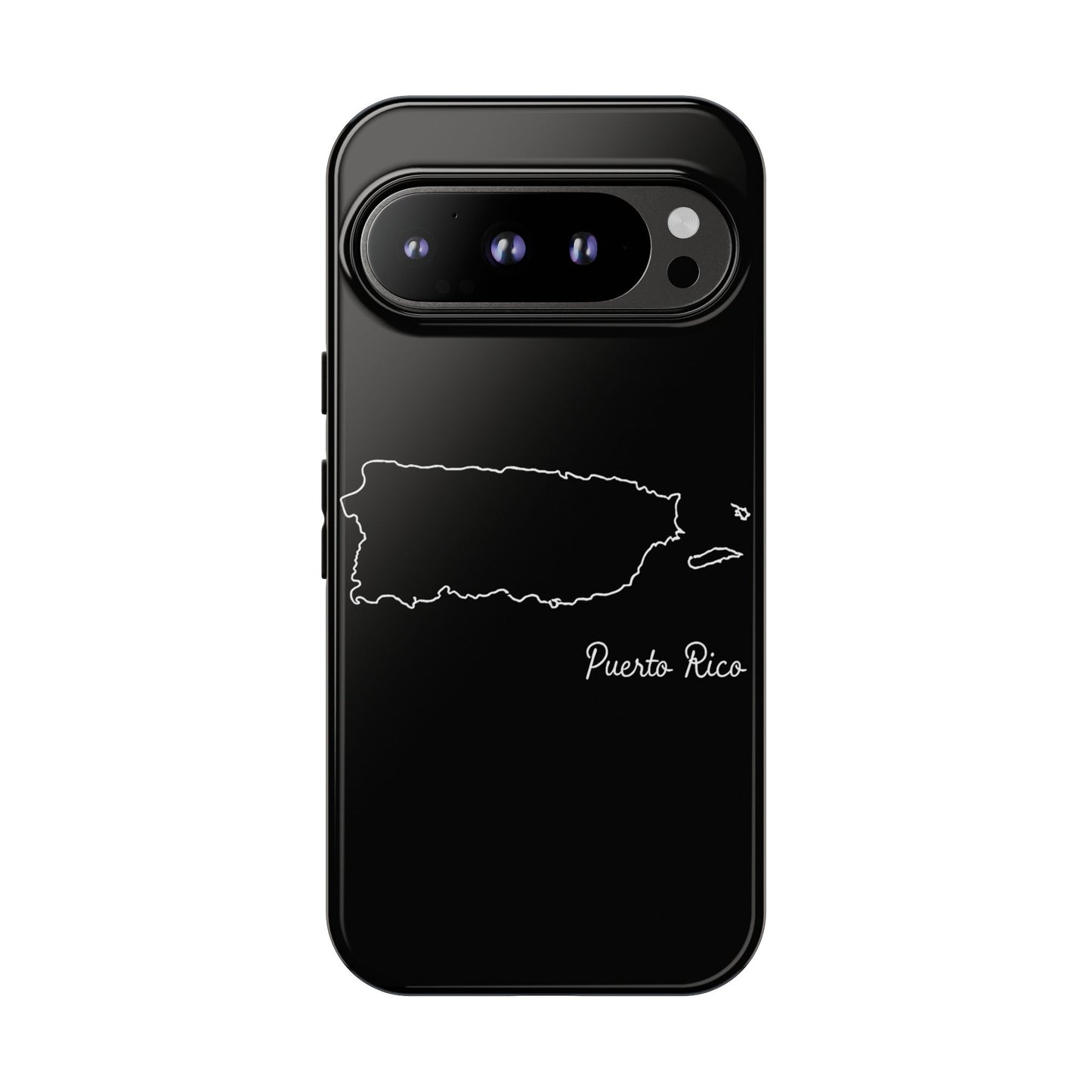 Puerto Rico Outline Phone Case – Minimal Country Map Tough Case (iPhone, Samsung, Pixel)