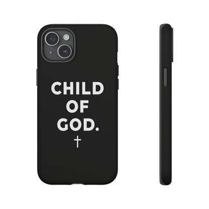 Child of God Phone Case Christian Black Aesthetic Cross Tough Cover