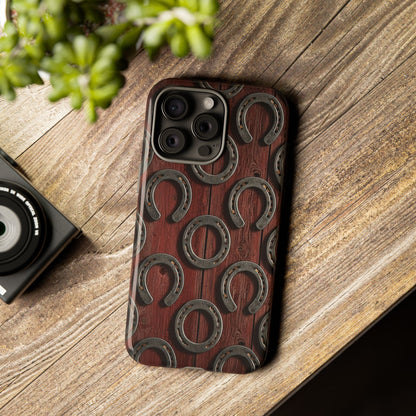 Rustic Horseshoe Western Phone Case – Cowboy Country Ranch Tough Case