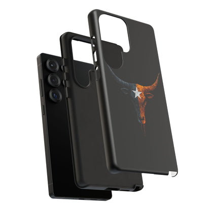 Texas Longhorn Skull Phone Case Western Cowboy Bull iPhone Samsung Cover