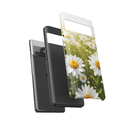 Daisy Phone Case – Floral Spring Field Tough Protective Case (iPhone, Samsung, Pixel)