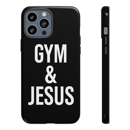 Gym & Jesus Phone Case Christian Faith Workout Gym Motivation Case