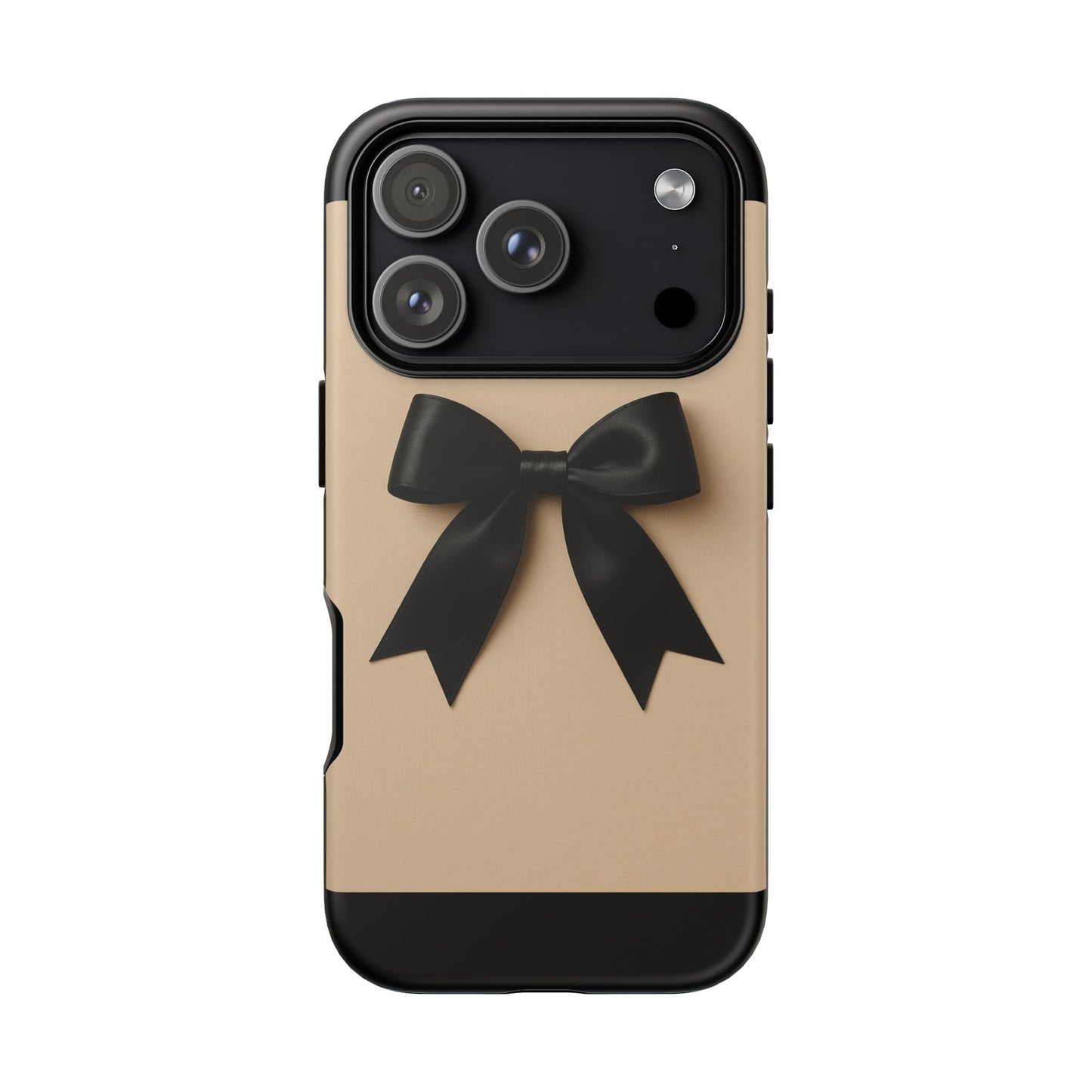 Black Bow Phone Case | Elegant Coquette Bow Design | Chic Neutral Tough Case for iPhone & Samsung