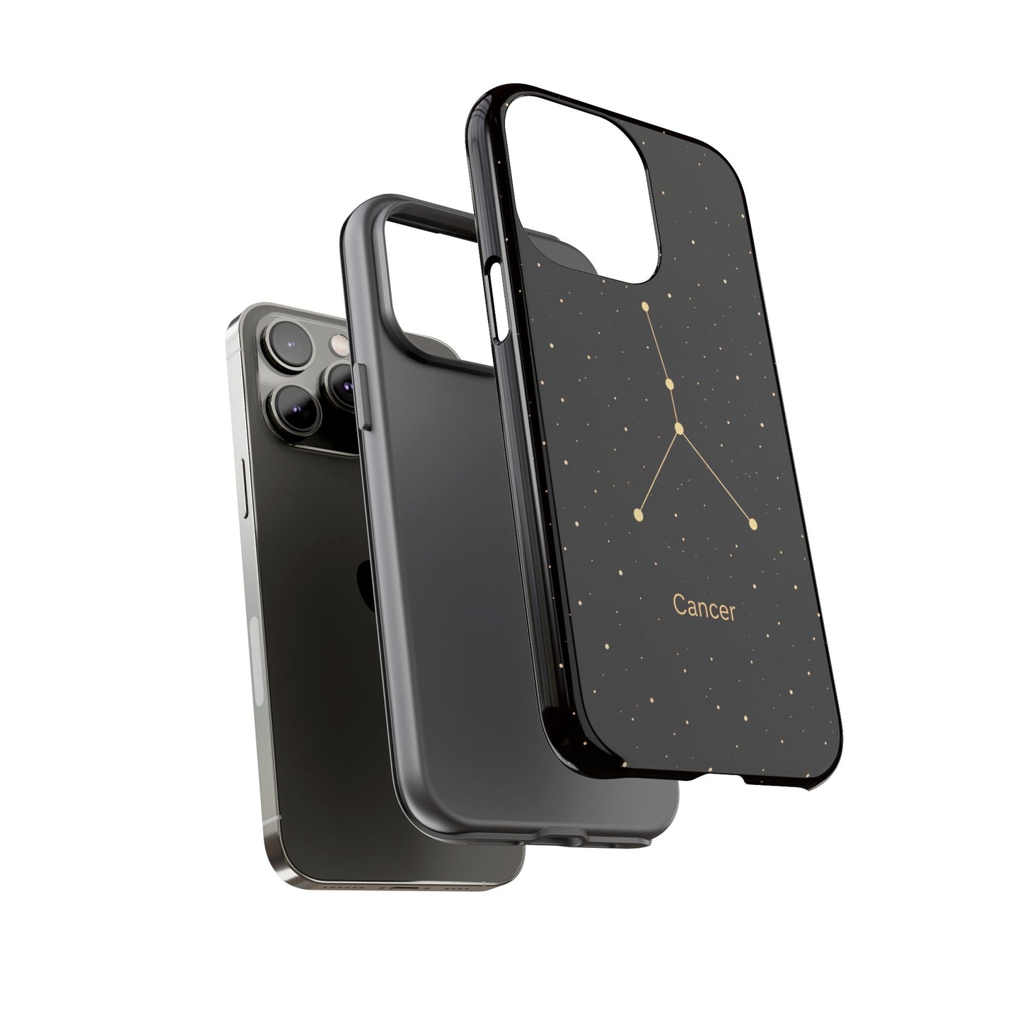 Cancer Zodiac Constellation Phone Case – Luxe Gold Celestial Cover