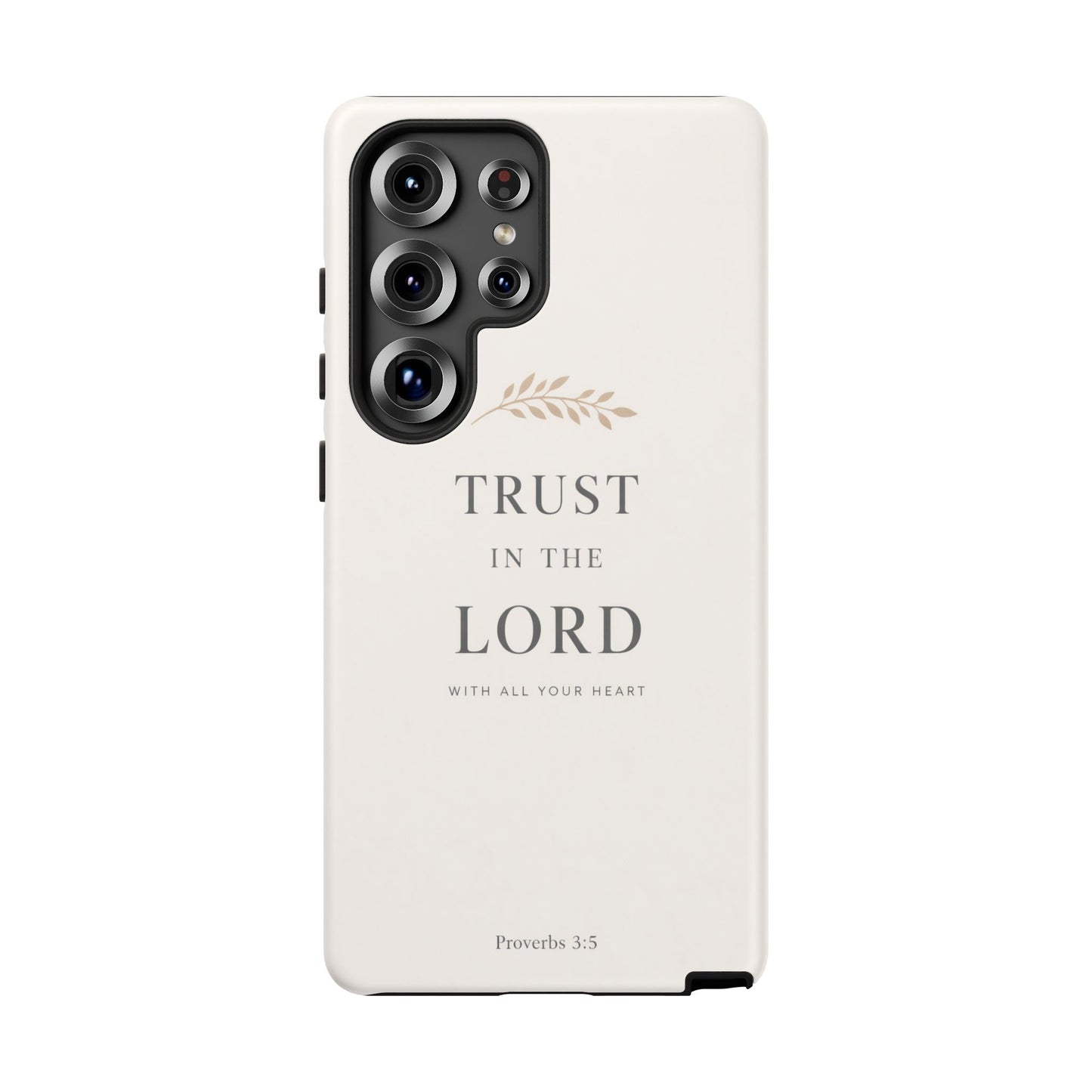 Proverbs 3:5 Christian Phone Case Trust in the Lord Minimalist Faith Cover