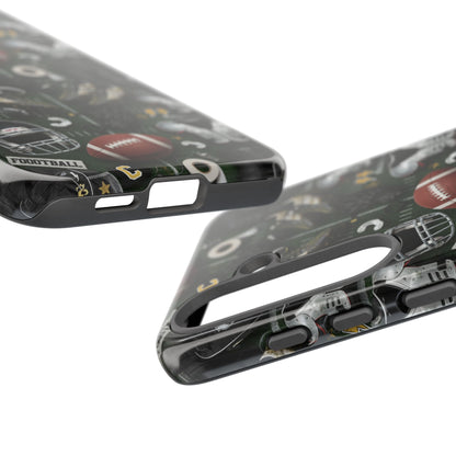 Football Pattern Phone Case – Sports Fan Tough Protective Game Day Case