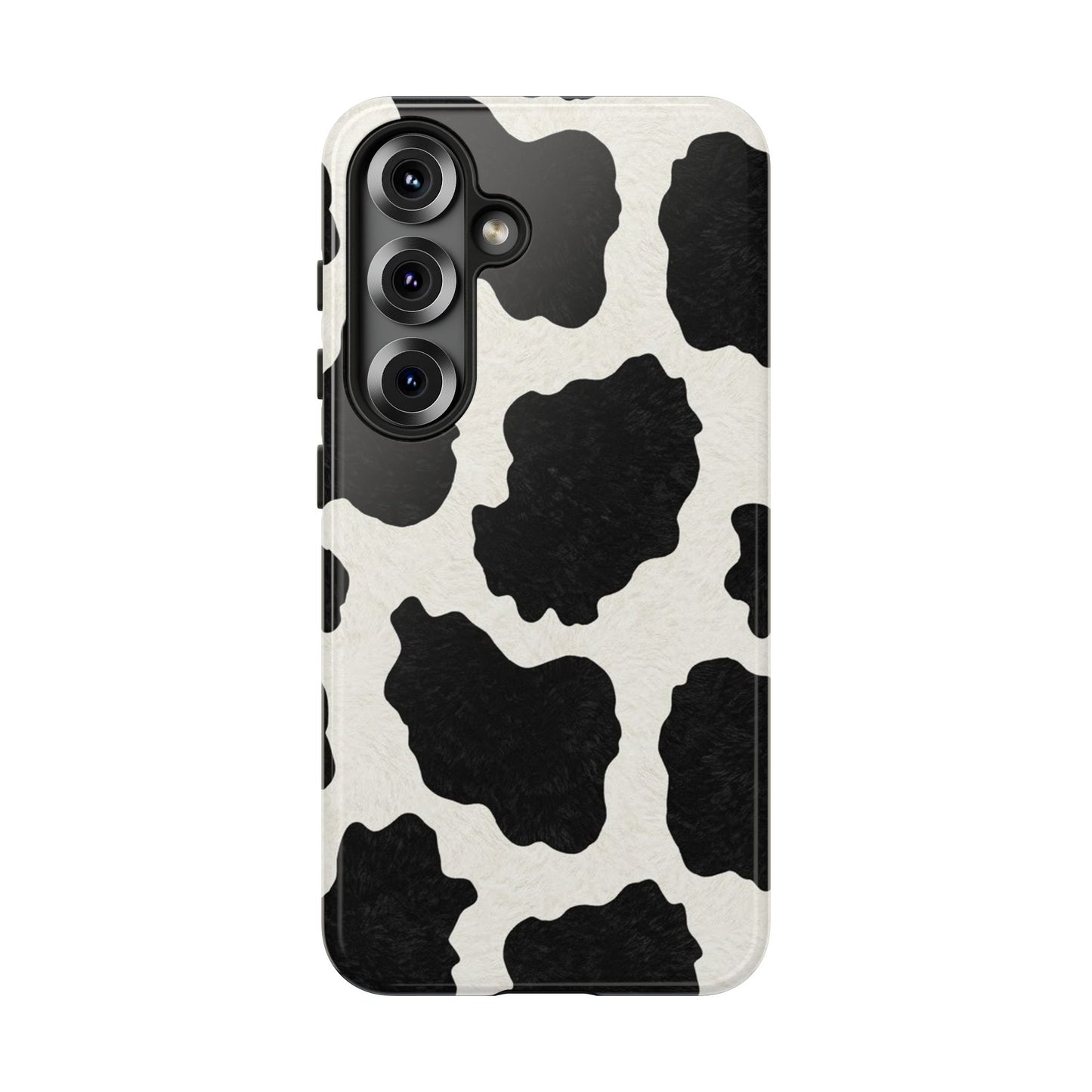 Black & White Cow Print Phone Case | Aesthetic Tough Protective Case