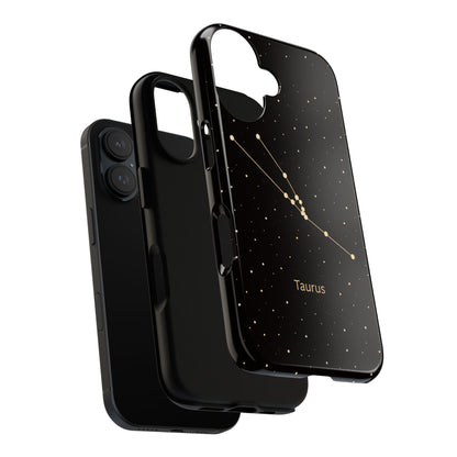 Taurus Zodiac Constellation Phone Case – Luxe Gold Celestial Cover