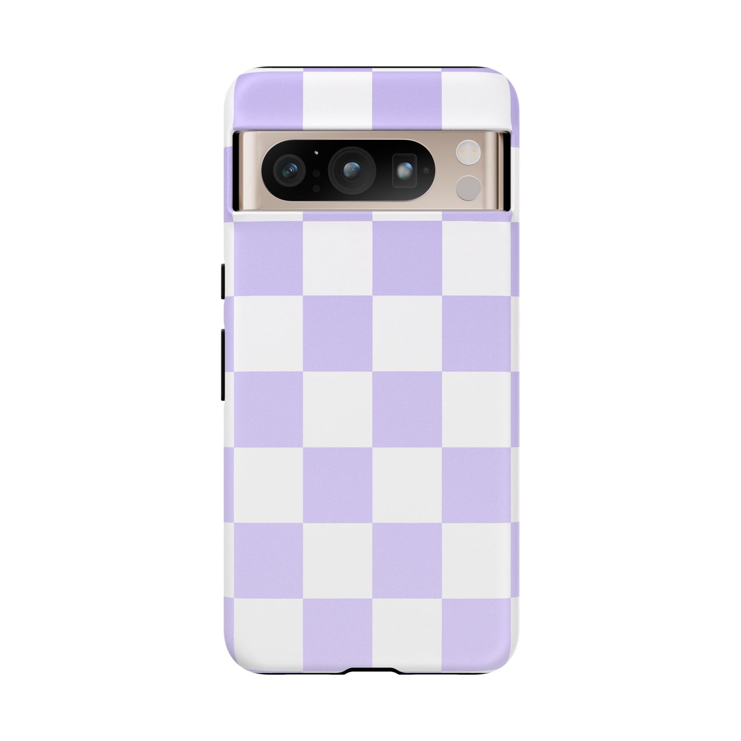 Lavender Checkerboard Phone Case | Pastel Aesthetic Checkered iPhone & Samsung Tough Case
