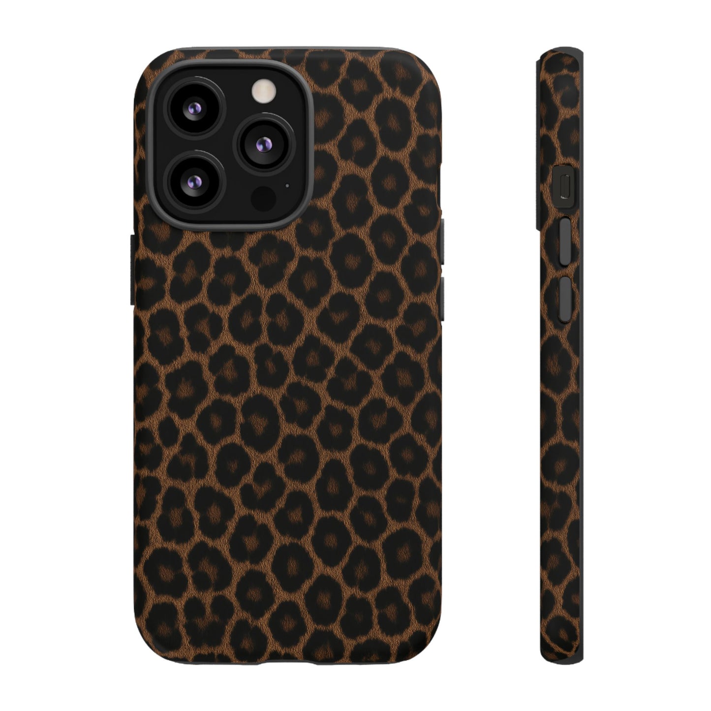 Brown Leopard Print Phone Case | Classic Animal Print Aesthetic Tough Protective Case