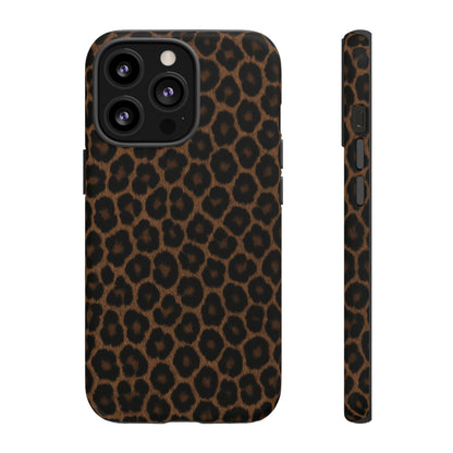 Brown Leopard Print Phone Case | Classic Animal Print Aesthetic Tough Protective Case