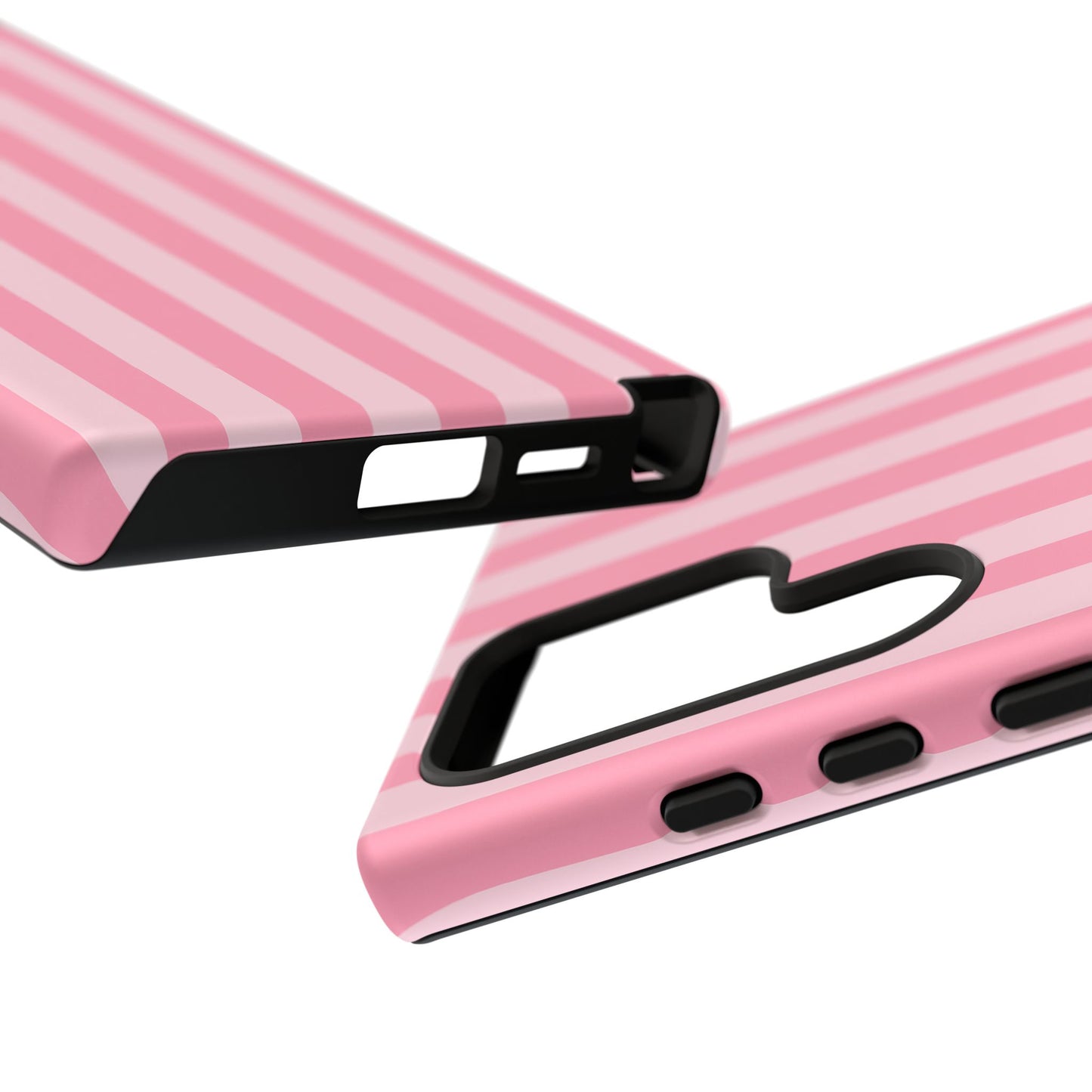 Pink Stripe Phone Case – Pastel Coquette Aesthetic Tough Protective Case