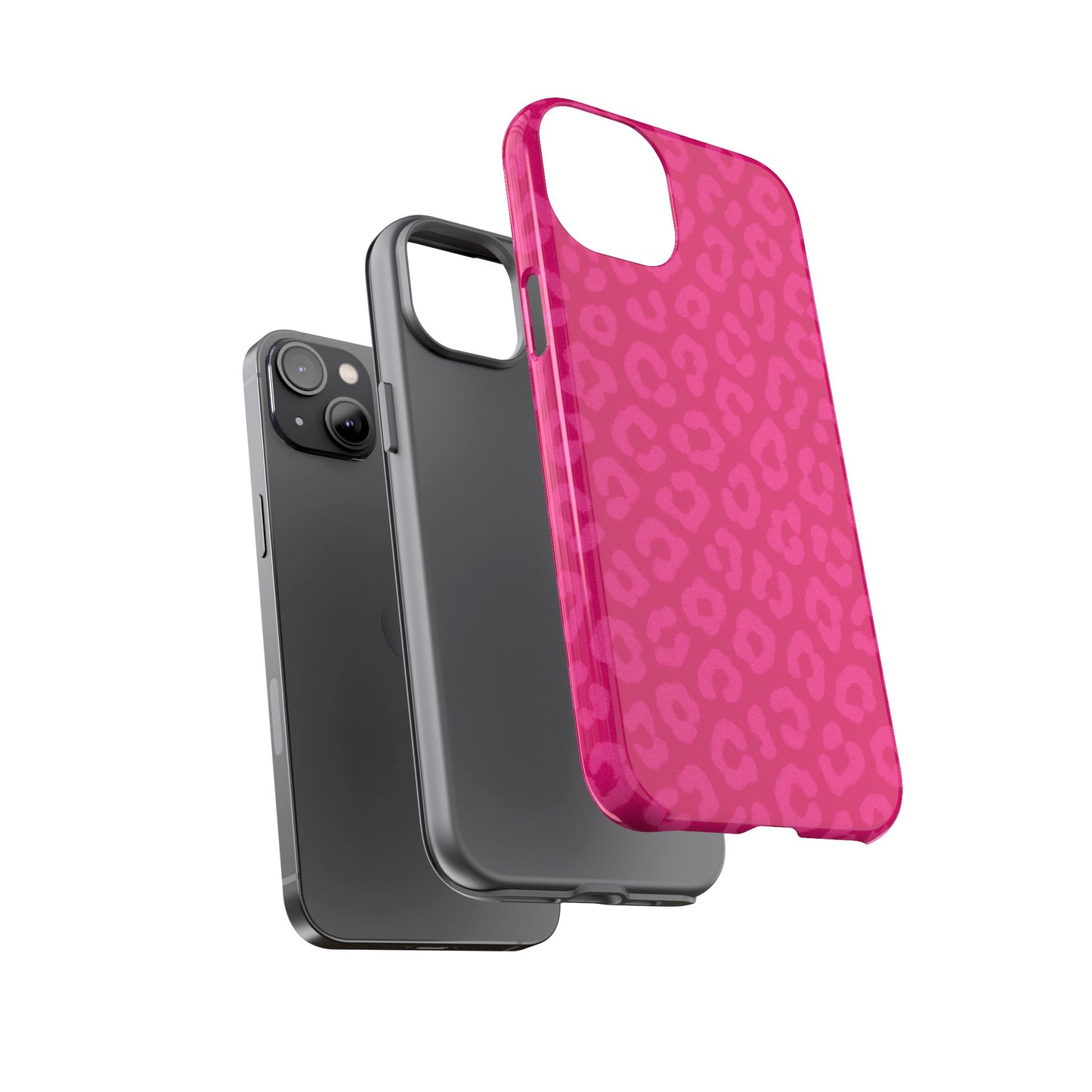 Hot Pink Leopard Print Phone Case – Bold Coquette Leopard Tough Case