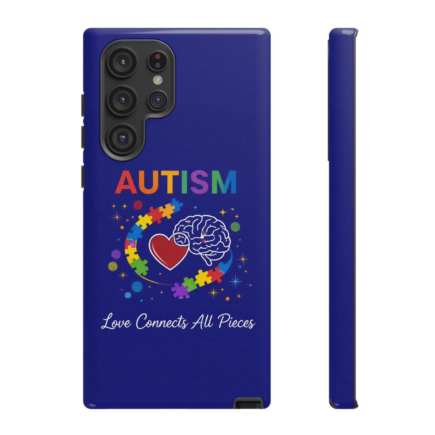 Autism Awareness Tough Case – "Love Connects All Pieces" Phone Case for Iphone, Samsung Galaxy and Pixel