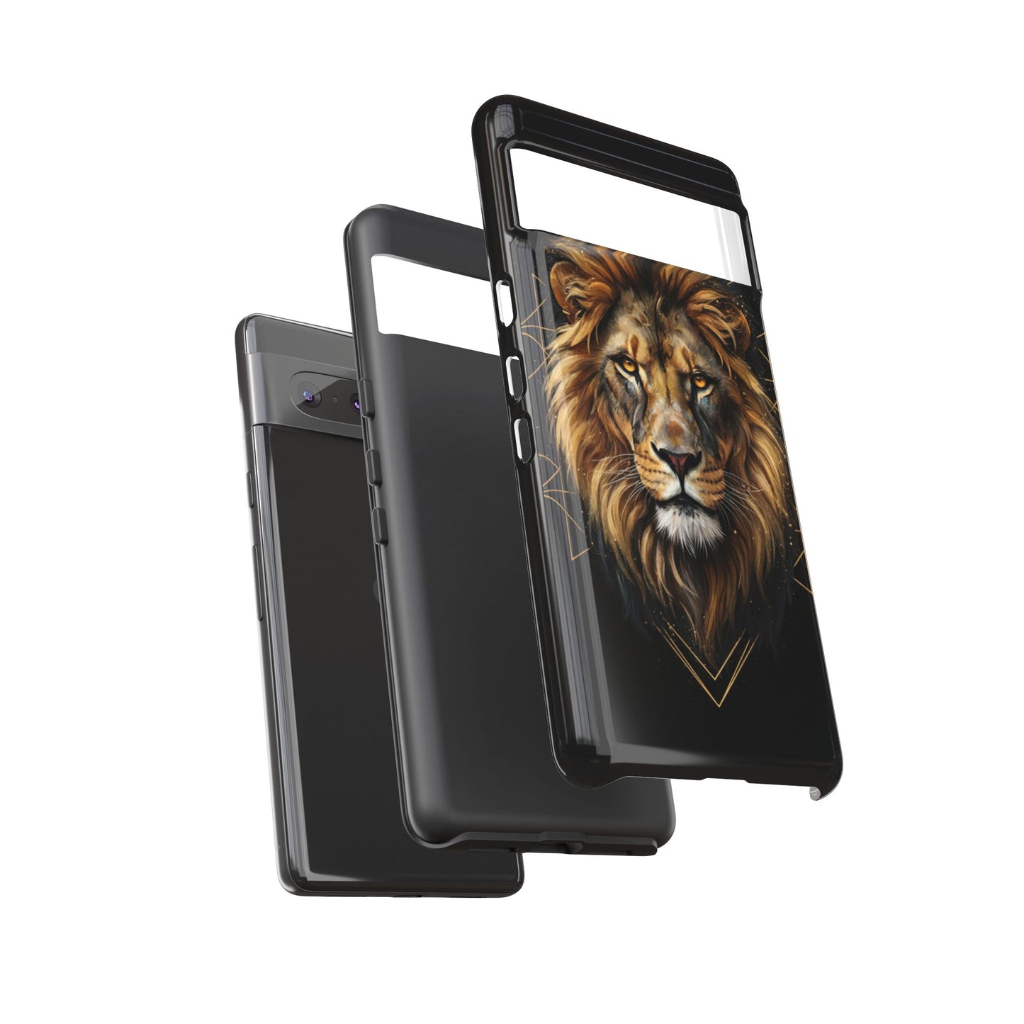 Majestic Lion Phone Case – Black Gold Luxury Lion Art Tough Protective Case