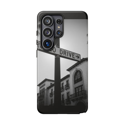 Rodeo Drive Phone Case | Los Angeles Aesthetic Black & White Photography | Luxury LA Street Tough Case for iPhone & Samsung