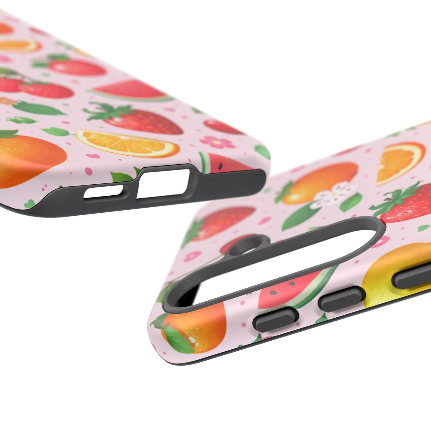 Fruit Phone Case – Tough Shockproof, Strawberry Cherry Citrus Summer Design for Iphone, Samsung Galaxy and Pixel