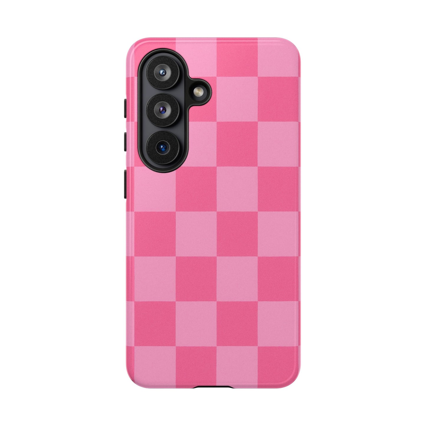 Pink Checkerboard Phone Case | Cute Aesthetic Checkered iPhone & Samsung Tough Case