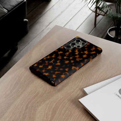 Tortoiseshell Pattern Tough Phone Case | Classic Leopard-Style Protective Cover