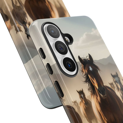 Running Horses Phone Case – Wild Mustang Herd Tough Case (iPhone, Samsung, Pixel)