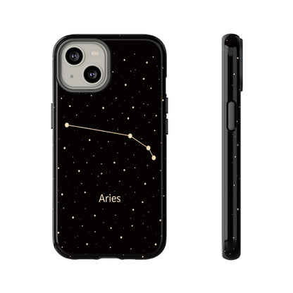 Aries Zodiac Constellation Phone Case – Luxe Gold Celestial Cover