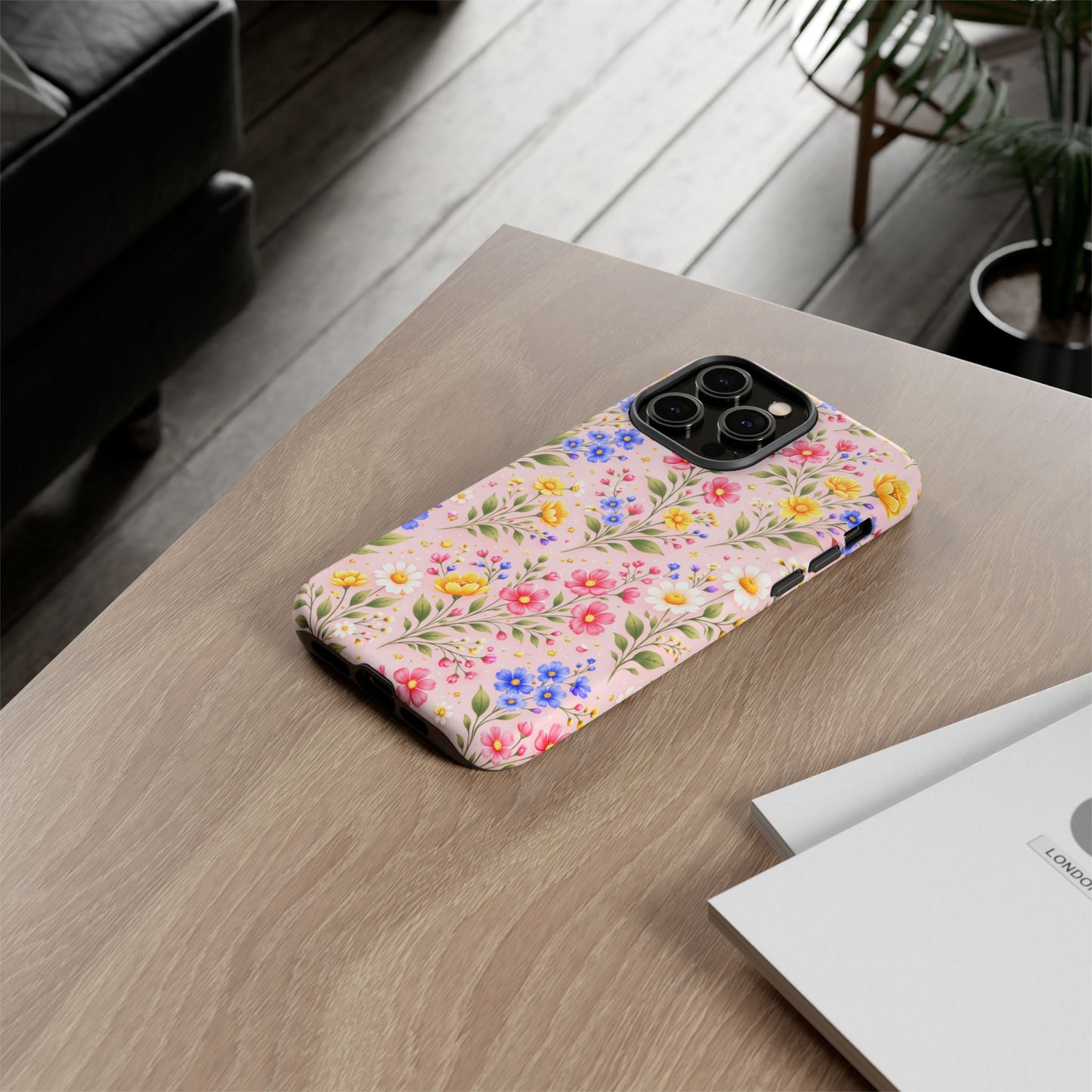 Wildflower Floral Phone Case Vintage Spring Meadow Tough Cover