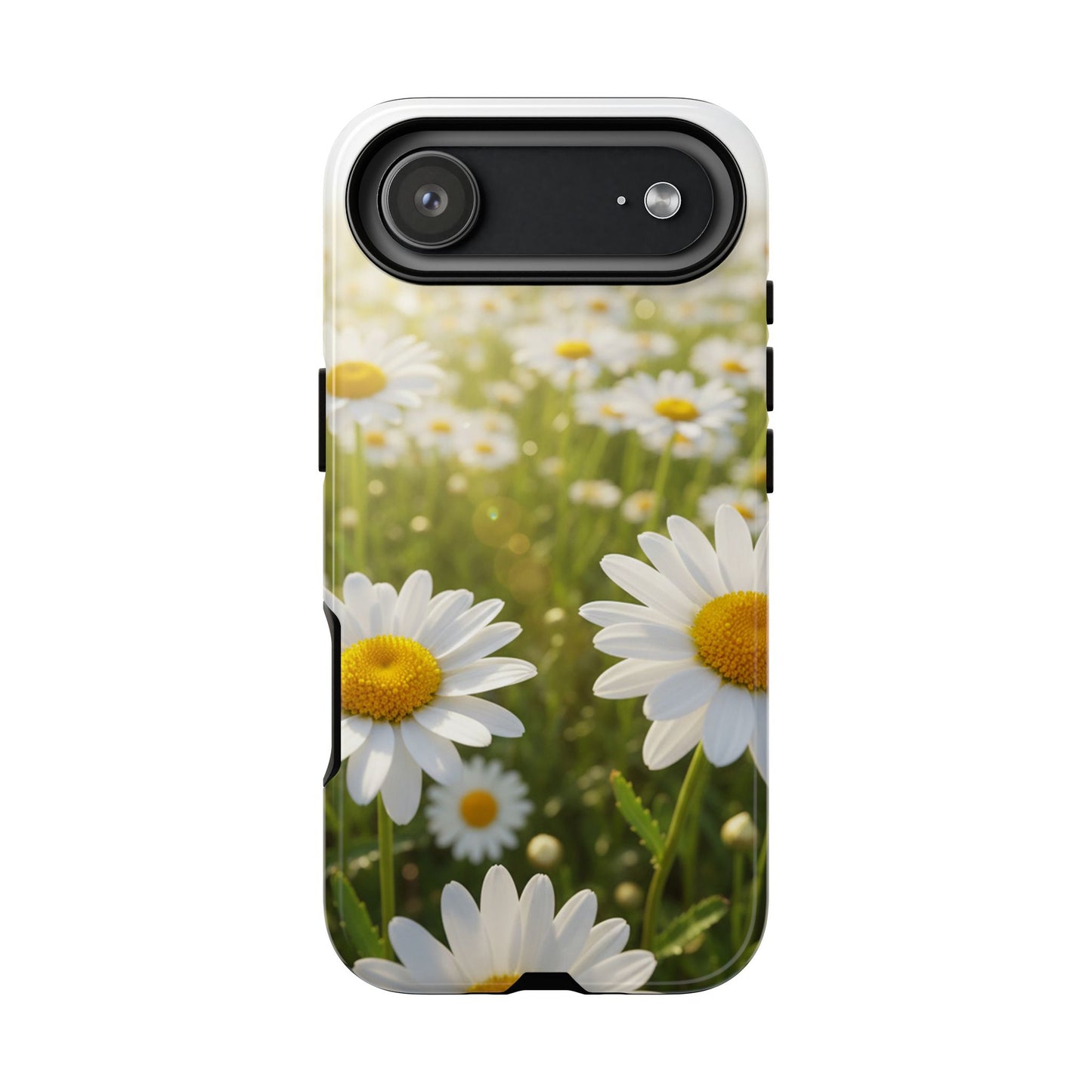 Daisy Phone Case – Floral Spring Field Tough Protective Case (iPhone, Samsung, Pixel)