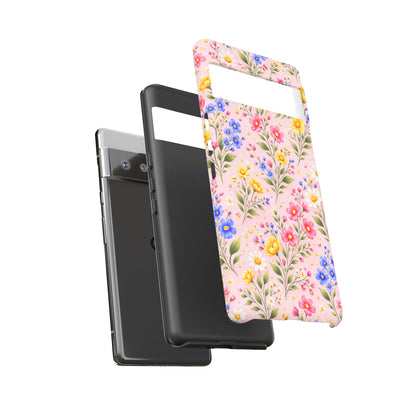 Wildflower Floral Phone Case Vintage Spring Meadow Tough Cover