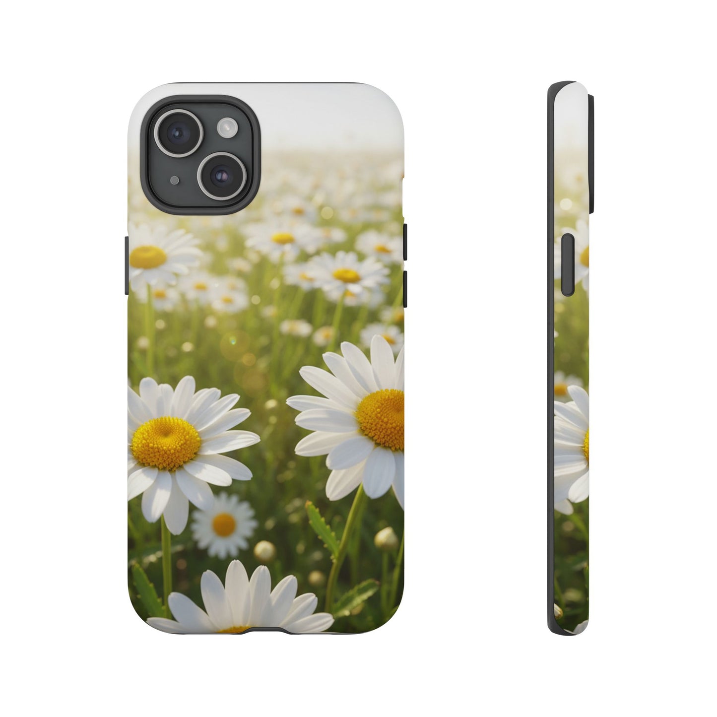 Daisy Phone Case – Floral Spring Field Tough Protective Case (iPhone, Samsung, Pixel)