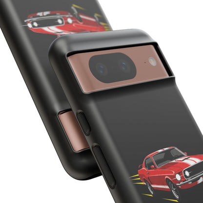 Red Muscle Car Phone Case – Classic Car Racing Tough Protective Case