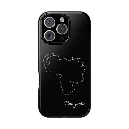 Venezuela Outline Phone Case – Minimal Country Map Tough Case (iPhone, Samsung, Pixel)