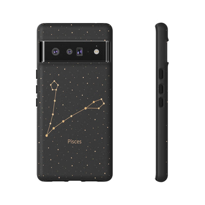 Pisces Zodiac Constellation Phone Case – Luxe Gold Celestial Cover