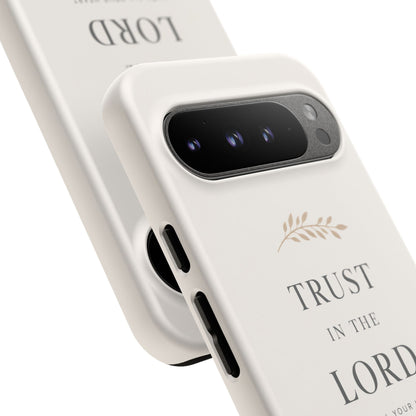 Proverbs 3:5 Christian Phone Case Trust in the Lord Minimalist Faith Cover