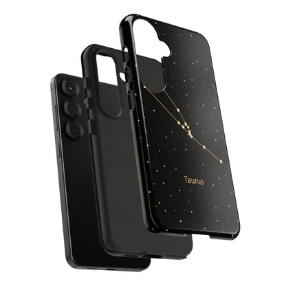 Taurus Zodiac Constellation Phone Case – Luxe Gold Celestial Cover