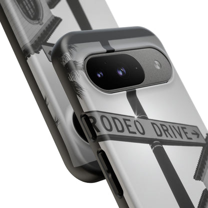 Rodeo Drive Phone Case | Los Angeles Aesthetic Black & White Photography | Luxury LA Street Tough Case for iPhone & Samsung